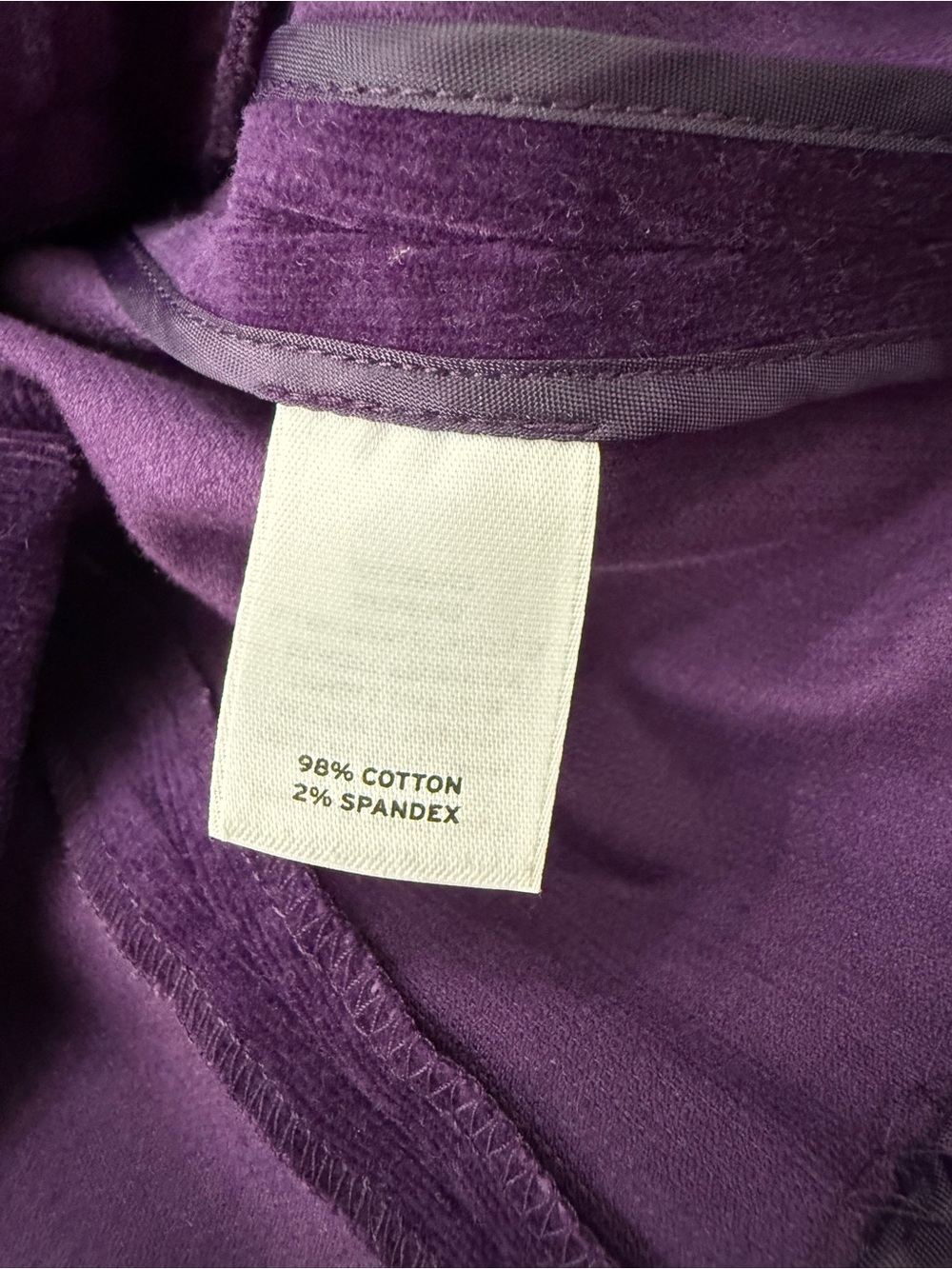 Halogen Deep Purple Corduroy Button Blazer - Picture 7 of 10